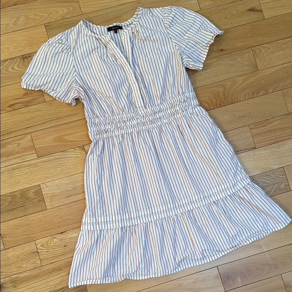 QUINCE 100% Organic Cotton Poplin Tiered Mini Dress